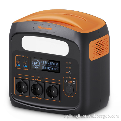 Newsmy NECESPOW N1200 Portable Power Station 1200W factory price with solar panel with Long Lasting time power provider 921Wh